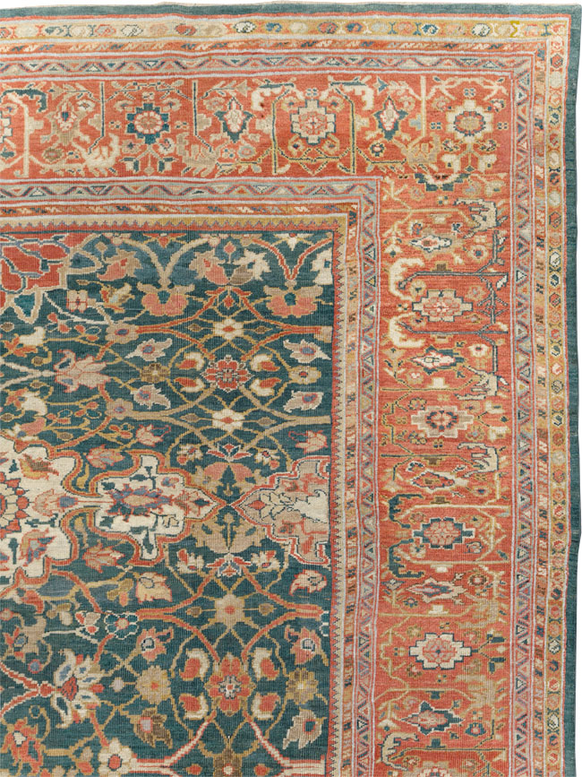 Antique Persian Sultanabad Room Size Carpet, No.31195 - Staging