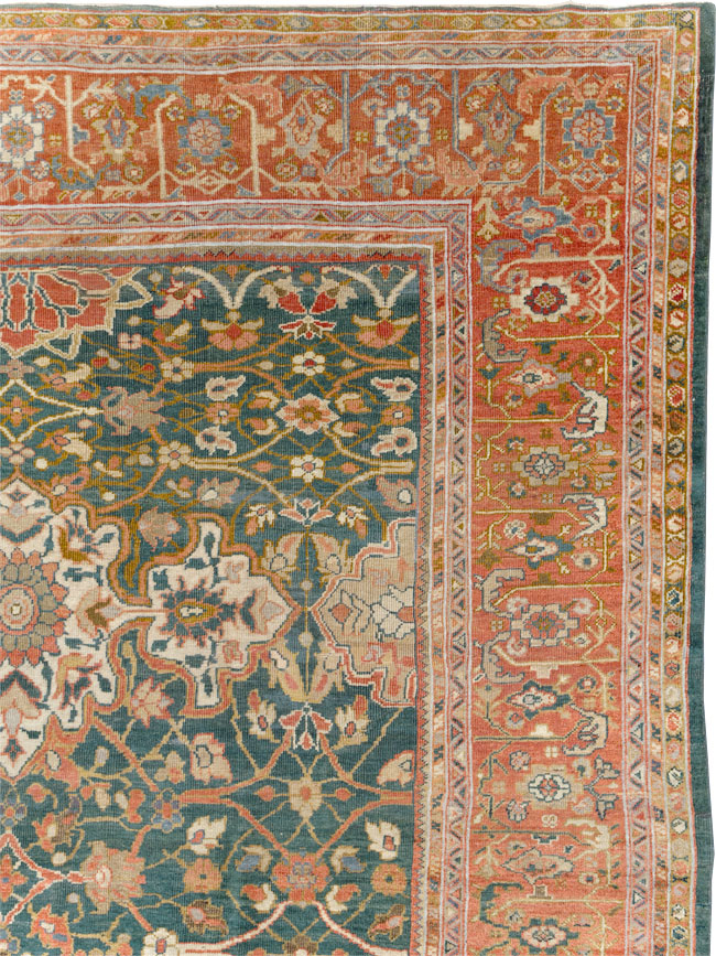 Antique Persian Sultanabad Room Size Carpet, No.31195 - Staging