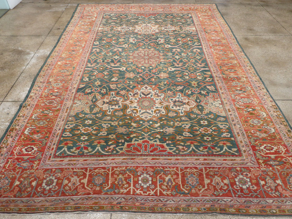 Antique Persian Sultanabad Room Size Carpet, No.31195 - Staging