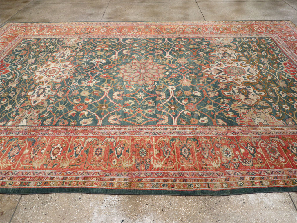 Antique Persian Sultanabad Room Size Carpet, No.31195 - Staging