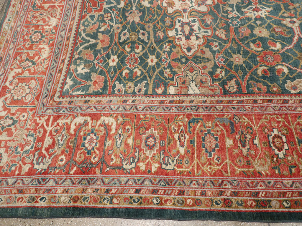Antique Persian Sultanabad Room Size Carpet, No.31195 - Staging