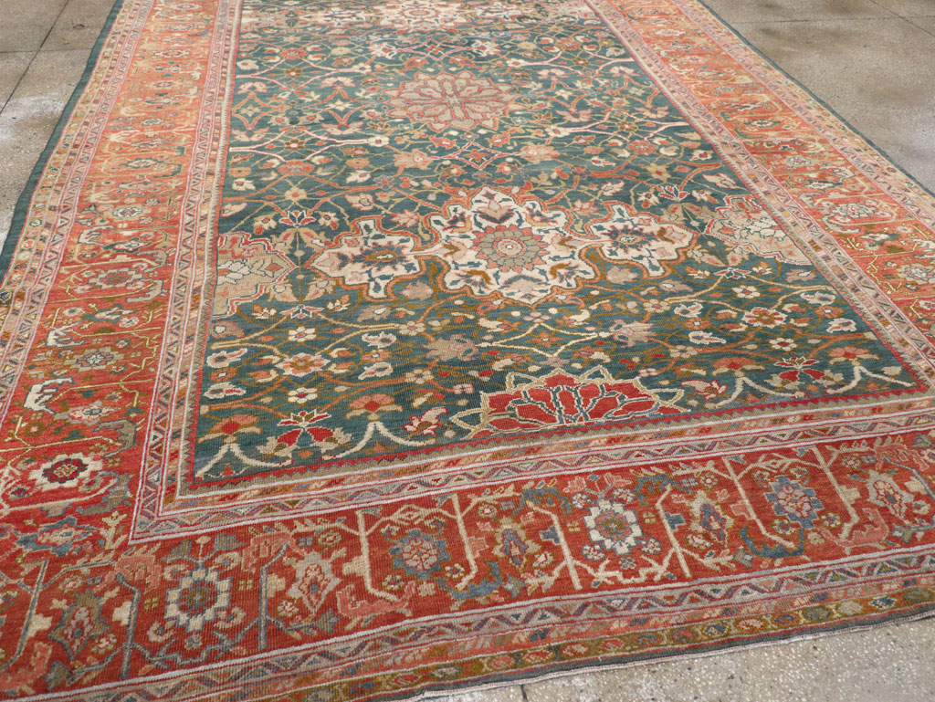 Antique Persian Sultanabad Room Size Carpet, No.31195 - Staging