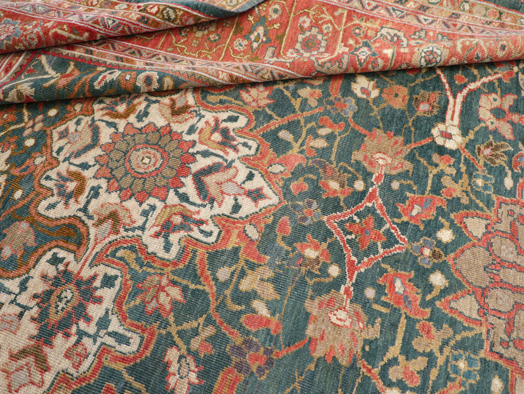 Antique Persian Sultanabad Room Size Carpet, No.31195 - Staging