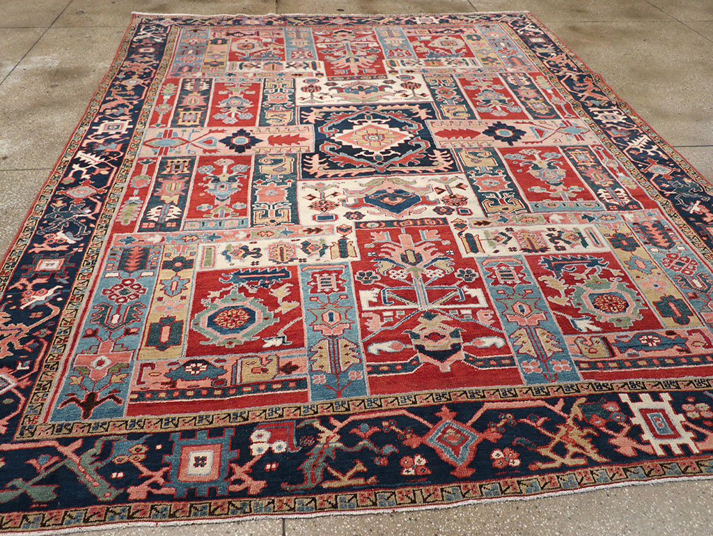Antique Persian Heriz Room Size Carpet, No.31196 - Staging