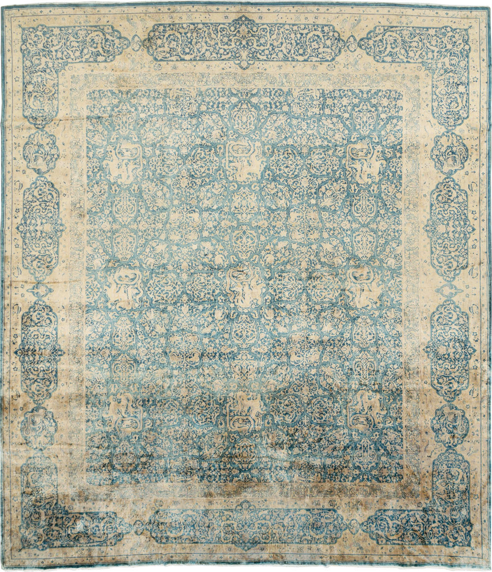 Antique Indian Lahore Large Square Carpet, No.31197 - Staging