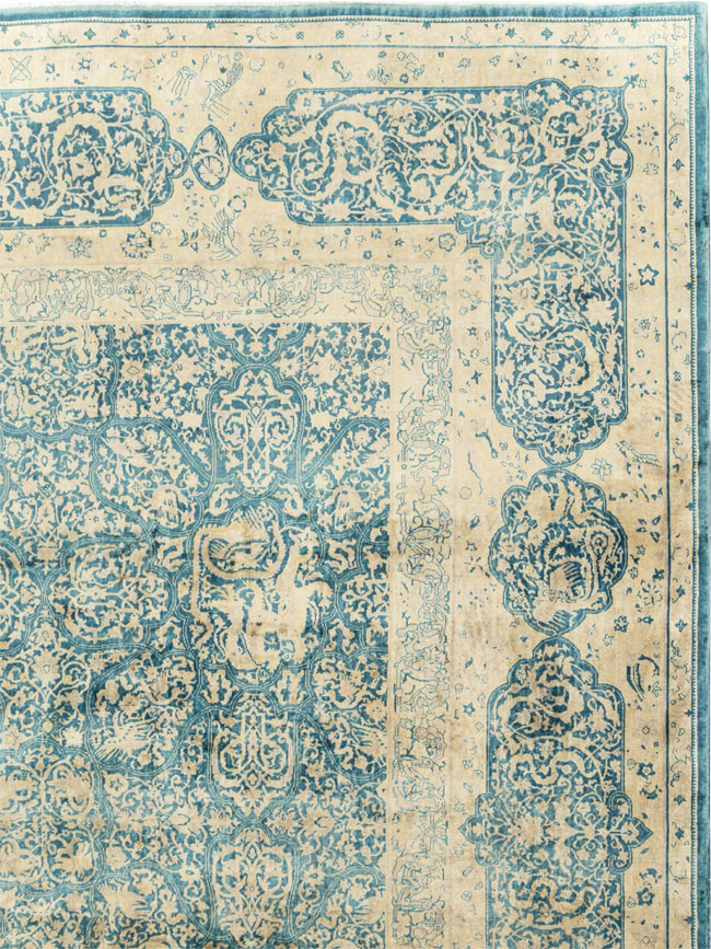 Antique Indian Lahore Large Square Carpet, No.31197 - Staging