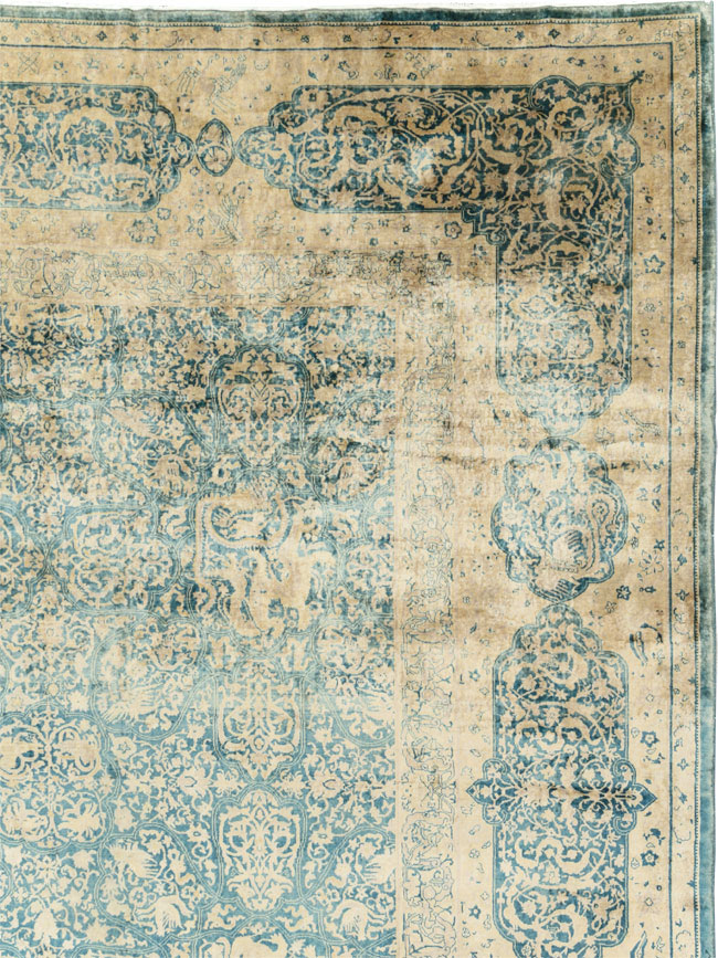 Antique Indian Lahore Large Square Carpet, No.31197 - Staging