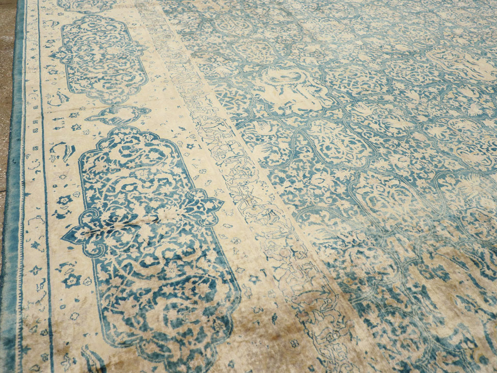 Antique Indian Lahore Large Square Carpet, No.31197 - Staging