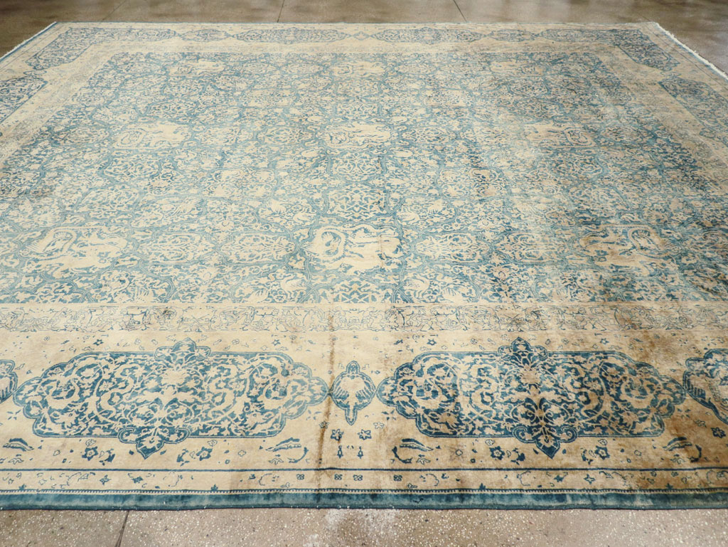 Antique Indian Lahore Large Square Carpet, No.31197 - Staging