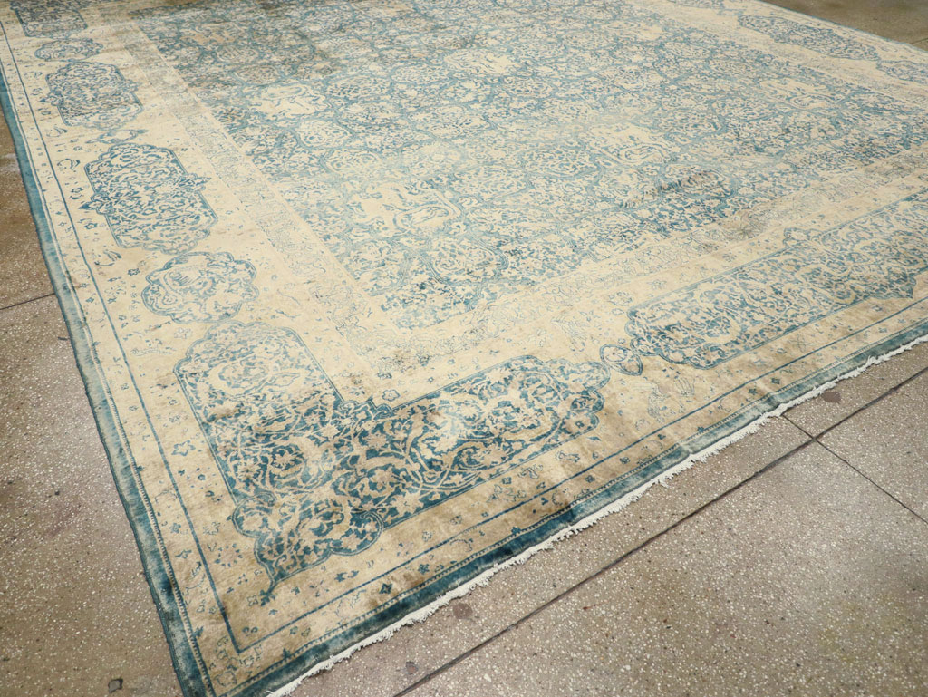 Antique Indian Lahore Large Square Carpet, No.31197 - Staging