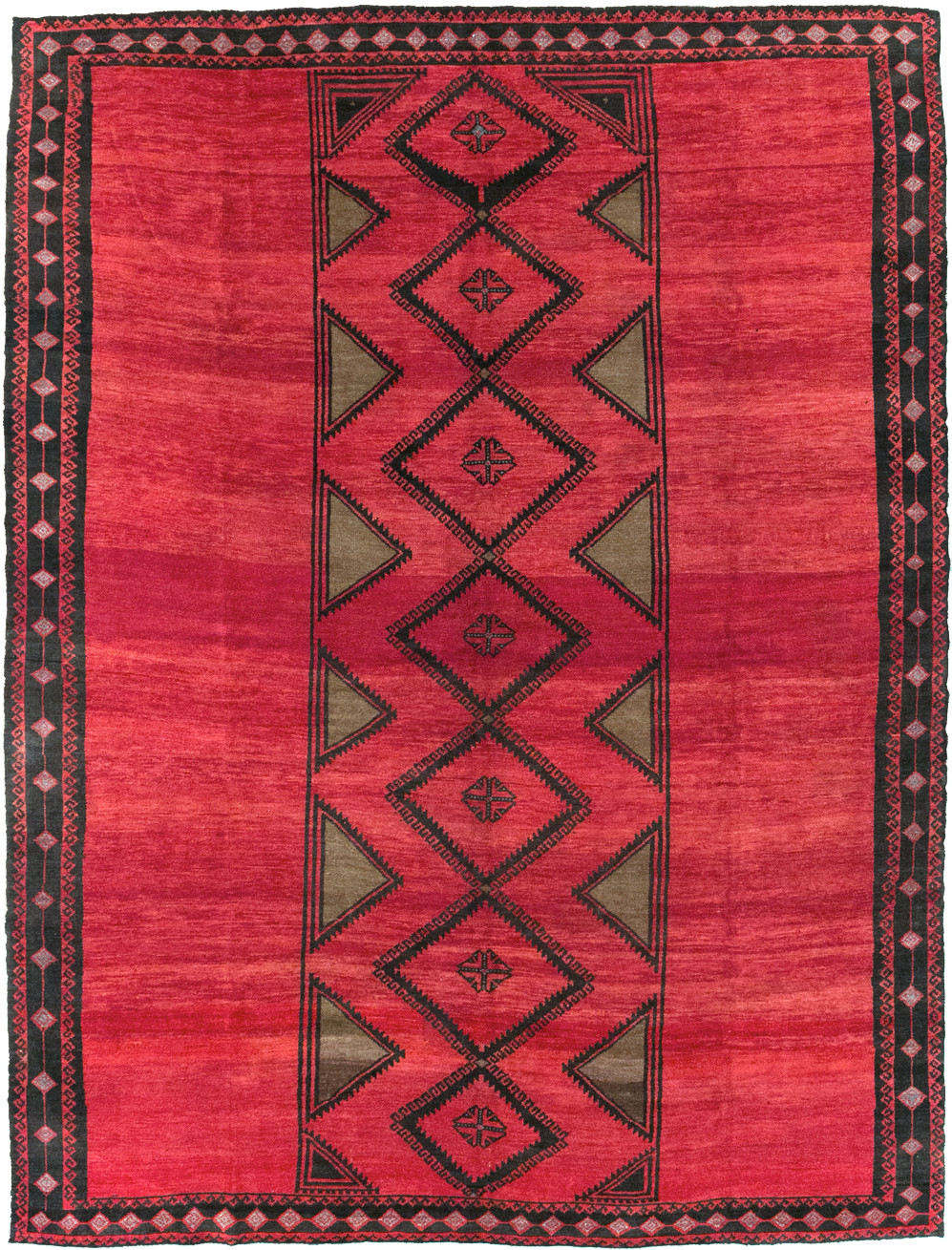 Vintage Turkish Anatolian Tribal Room Size Carpet, No.31202 - Staging
