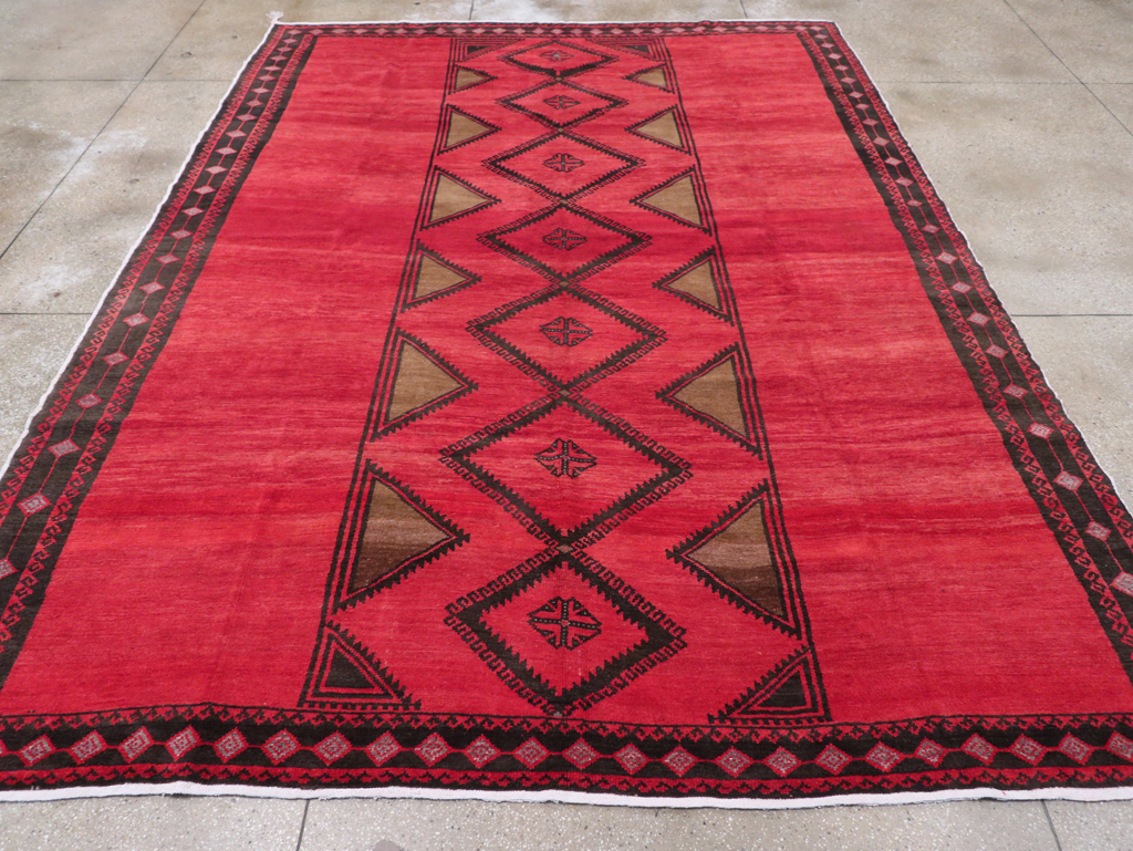 Vintage Turkish Anatolian Tribal Room Size Carpet, No.31202 - Staging