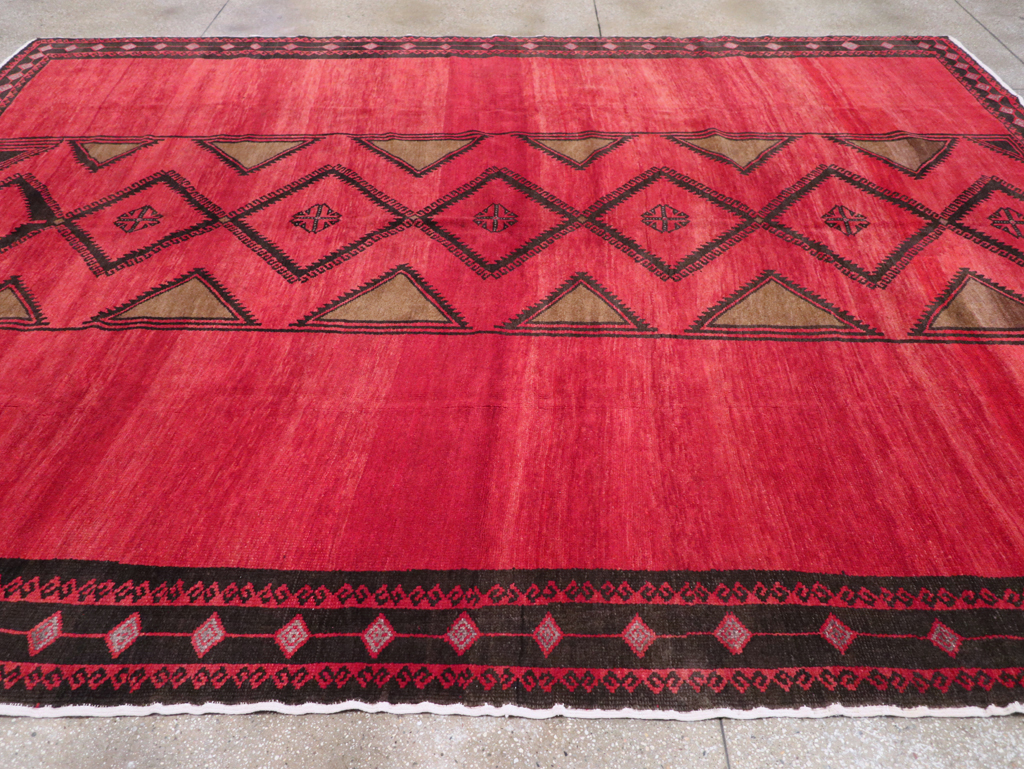 Vintage Turkish Anatolian Tribal Room Size Carpet, No.31202 - Staging
