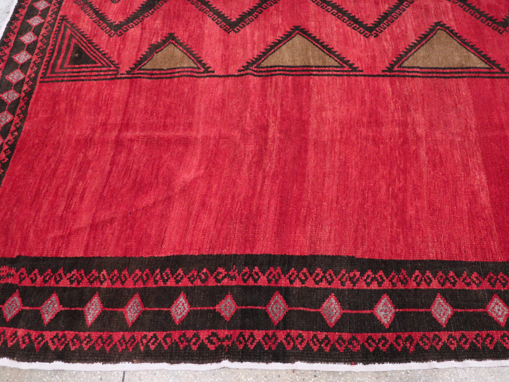 Vintage Turkish Anatolian Tribal Room Size Carpet, No.31202 - Staging