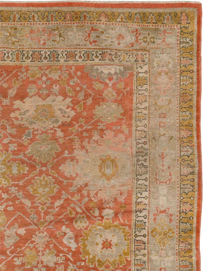 Antique Turkish Ghiordes Room Size Carpet, No.31206 - Staging