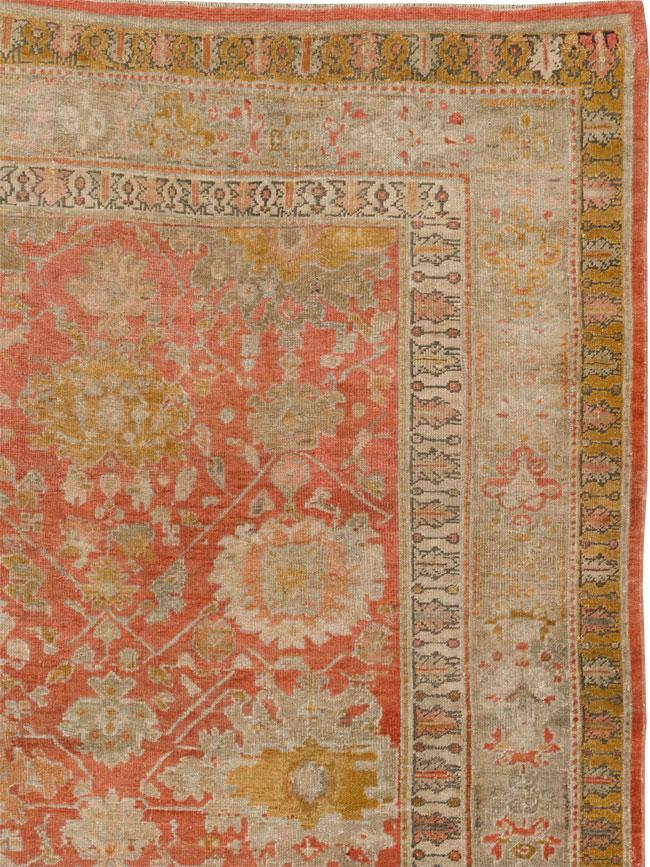 Antique Turkish Ghiordes Room Size Carpet, No.31206 - Staging