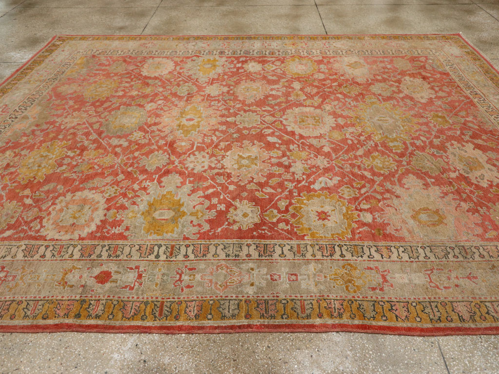 Antique Turkish Ghiordes Room Size Carpet, No.31206 - Staging