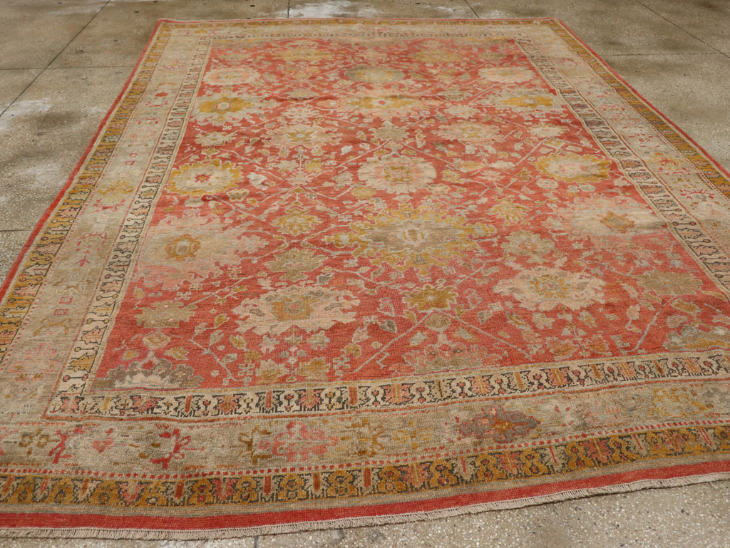 Antique Turkish Ghiordes Room Size Carpet, No.31206 - Staging