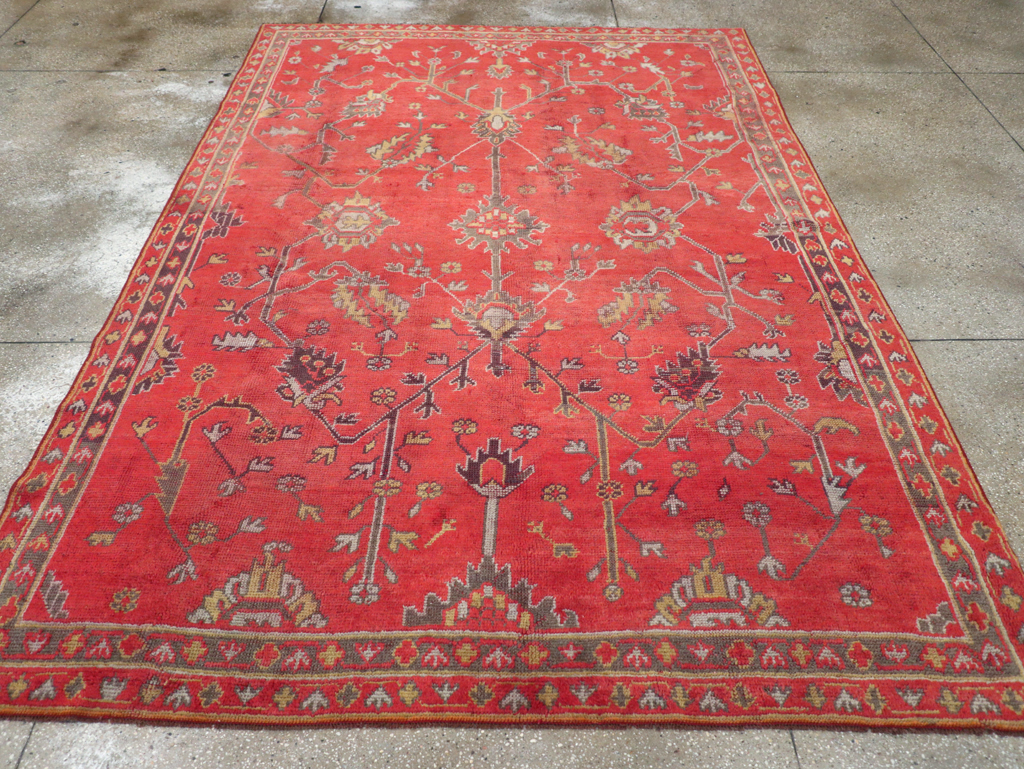 Antique Turkish Oushak Carpet, No.31212 - Staging
