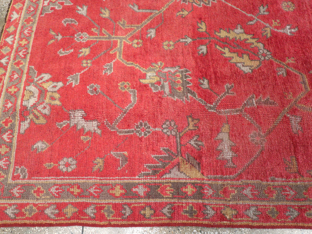 Antique Turkish Oushak Carpet, No.31212 - Staging