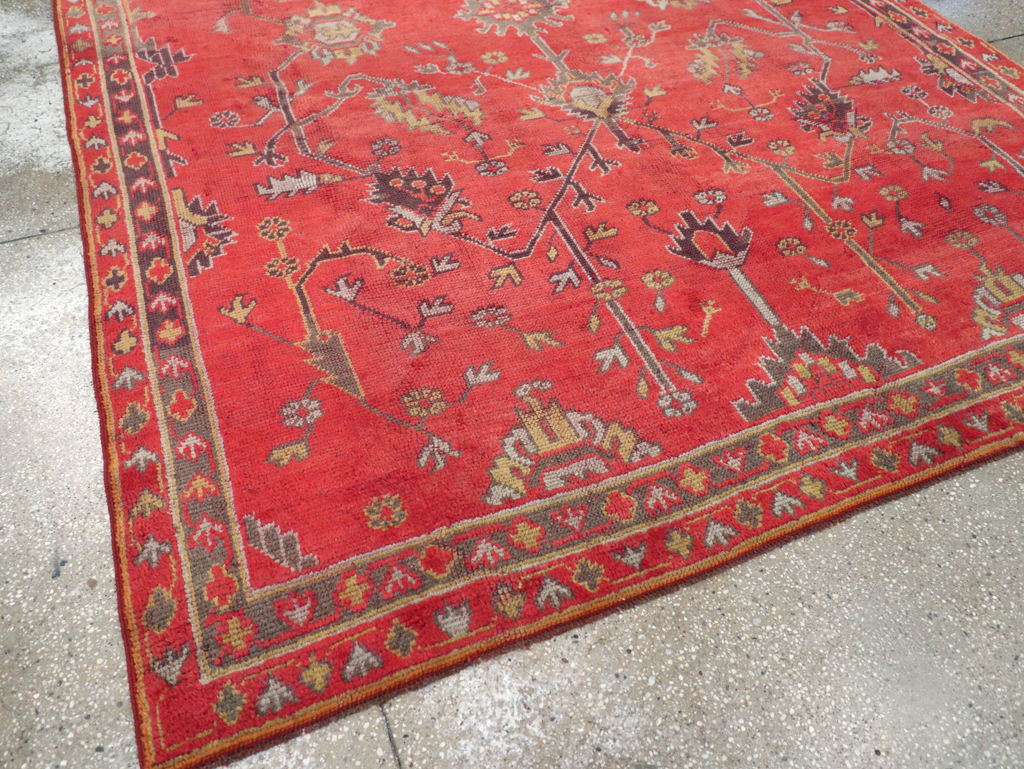 Antique Turkish Oushak Carpet, No.31212 - Staging