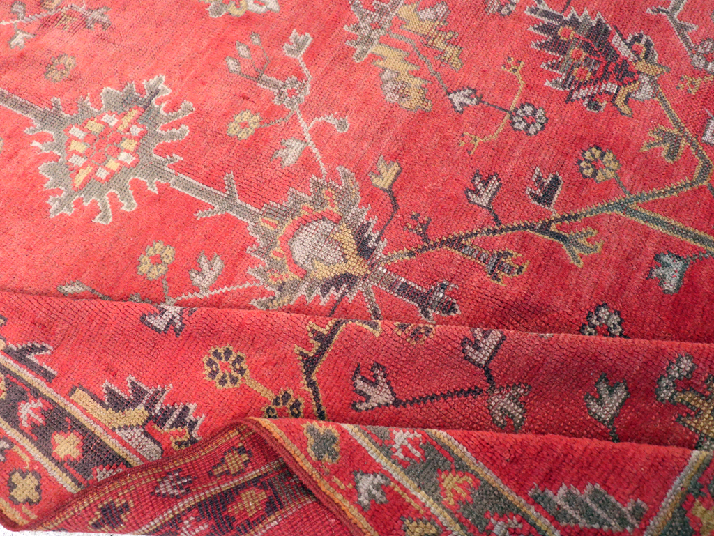 Antique Turkish Oushak Carpet, No.31212 - Staging