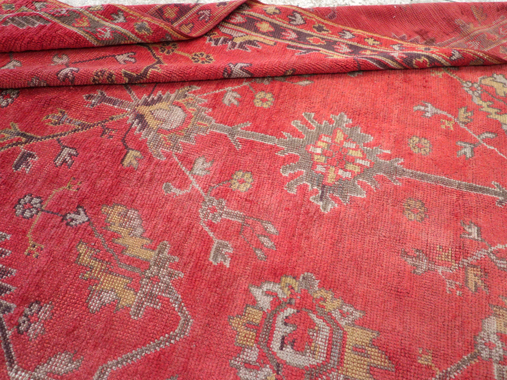 Antique Turkish Oushak Carpet, No.31212 - Staging