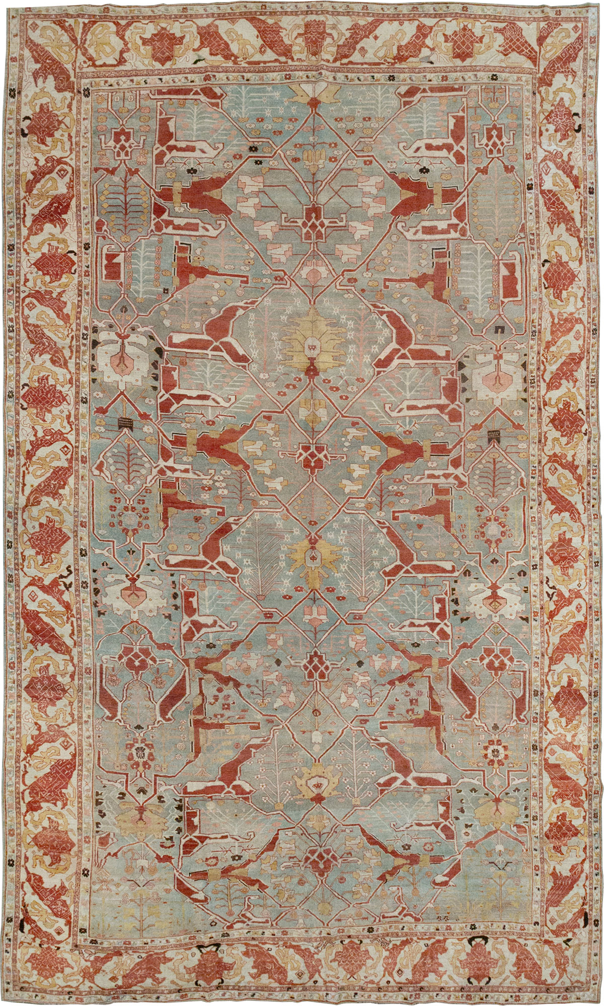 Antique Persian Bidjar Oversize Carpet, No.31217 - Staging