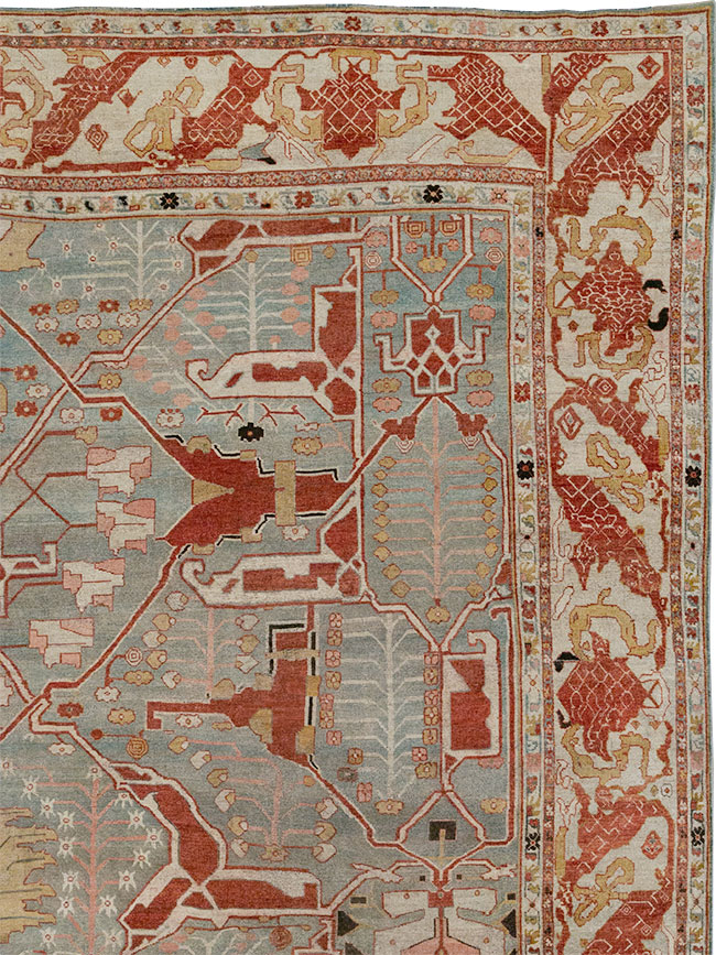 Antique Persian Bidjar Oversize Carpet, No.31217 - Staging