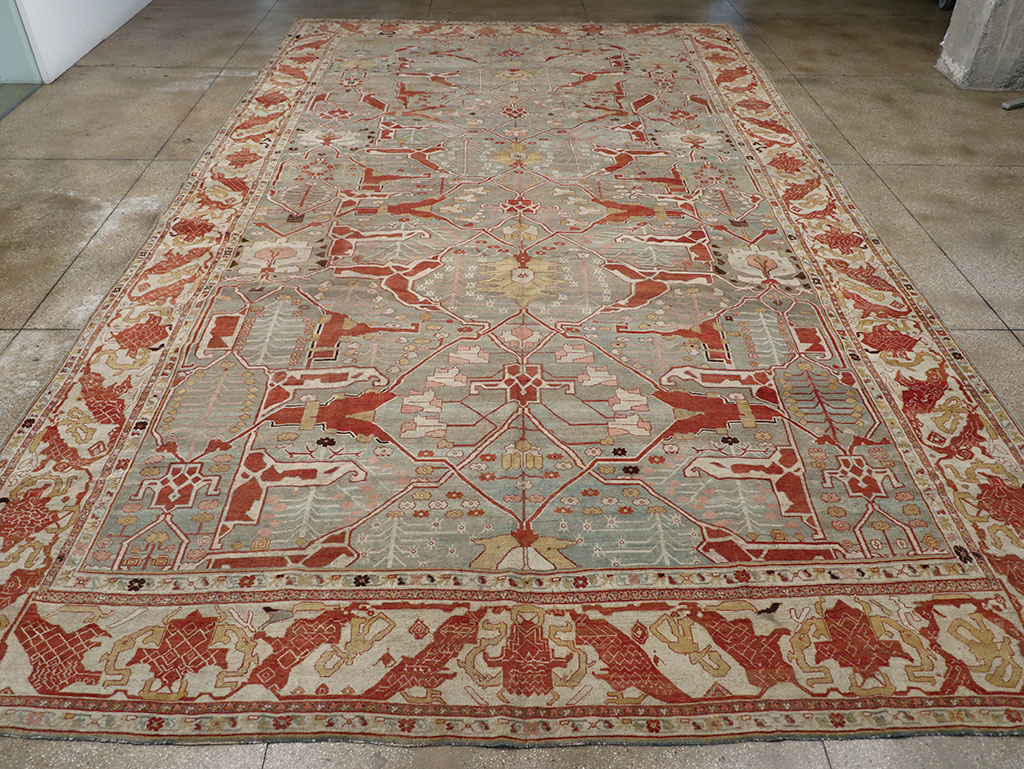 Antique Persian Bidjar Oversize Carpet, No.31217 - Staging