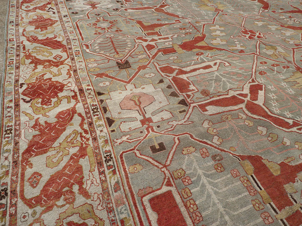 Antique Persian Bidjar Oversize Carpet, No.31217 - Staging