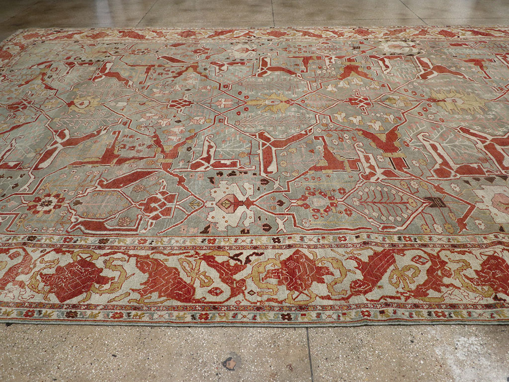 Antique Persian Bidjar Oversize Carpet, No.31217 - Staging