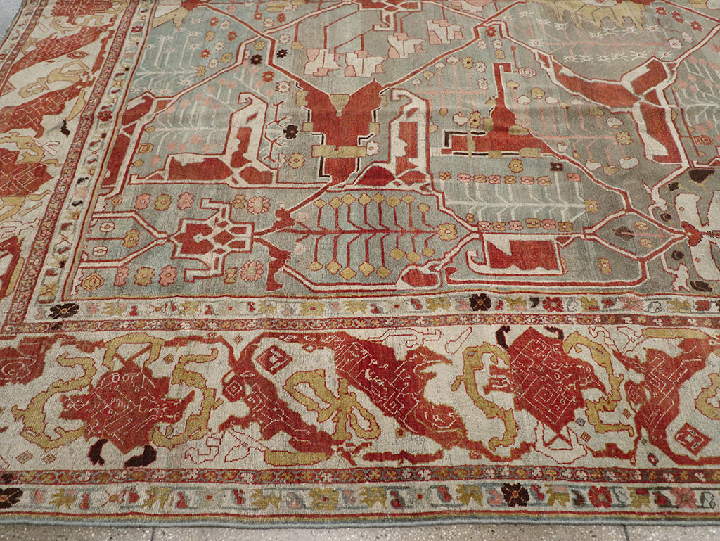 Antique Persian Bidjar Oversize Carpet, No.31217 - Staging