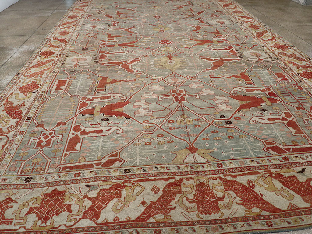 Antique Persian Bidjar Oversize Carpet, No.31217 - Staging