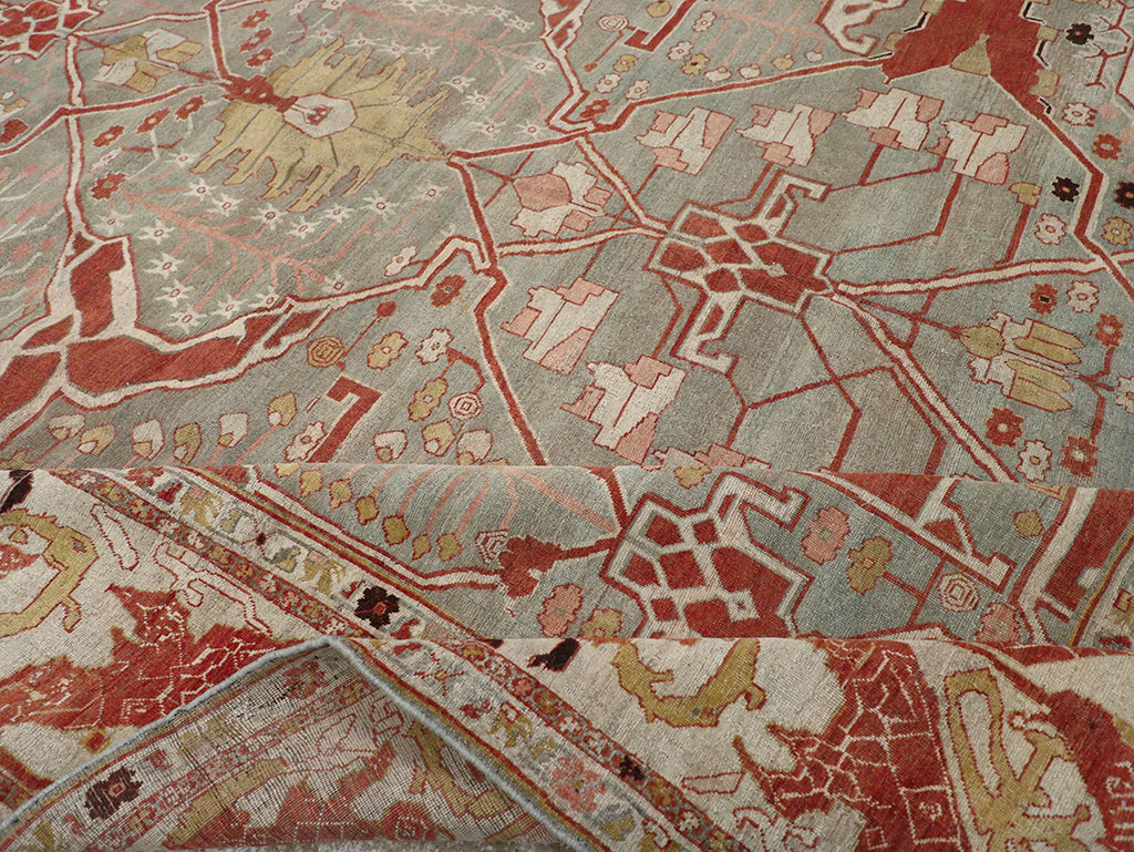 Antique Persian Bidjar Oversize Carpet, No.31217 - Staging