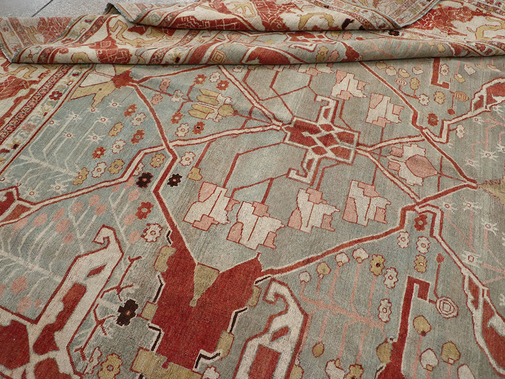 Antique Persian Bidjar Oversize Carpet, No.31217 - Staging