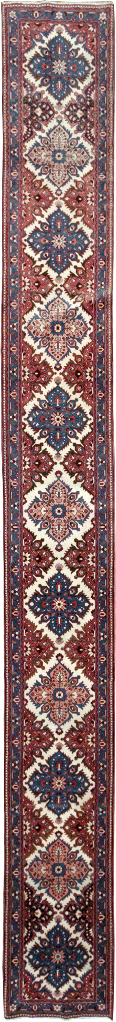 Vintage Persian Hamadan Runner, No.31224 - Staging