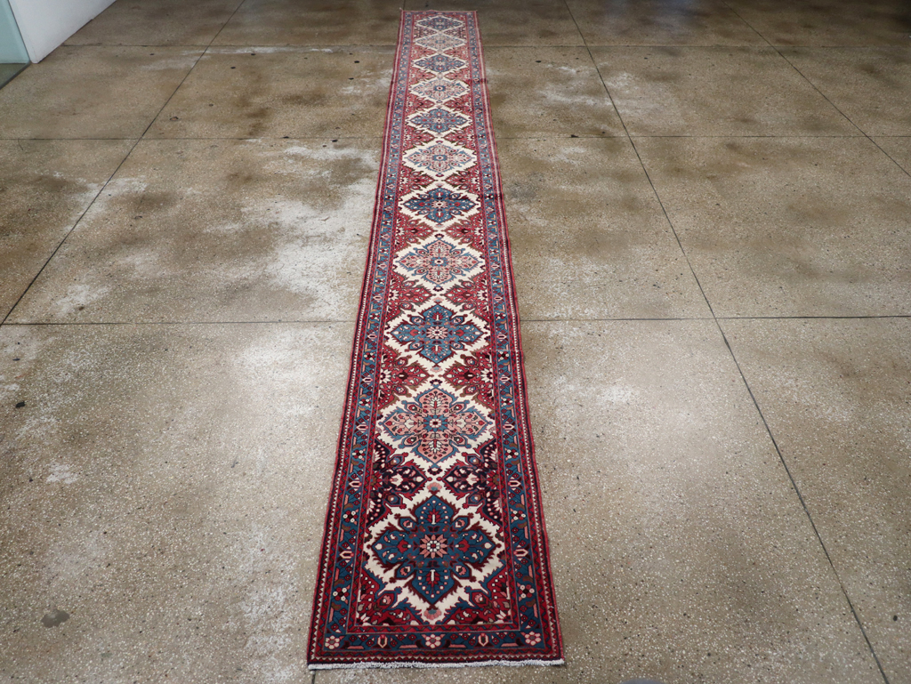 Vintage Persian Hamadan Runner, No.31224 - Staging