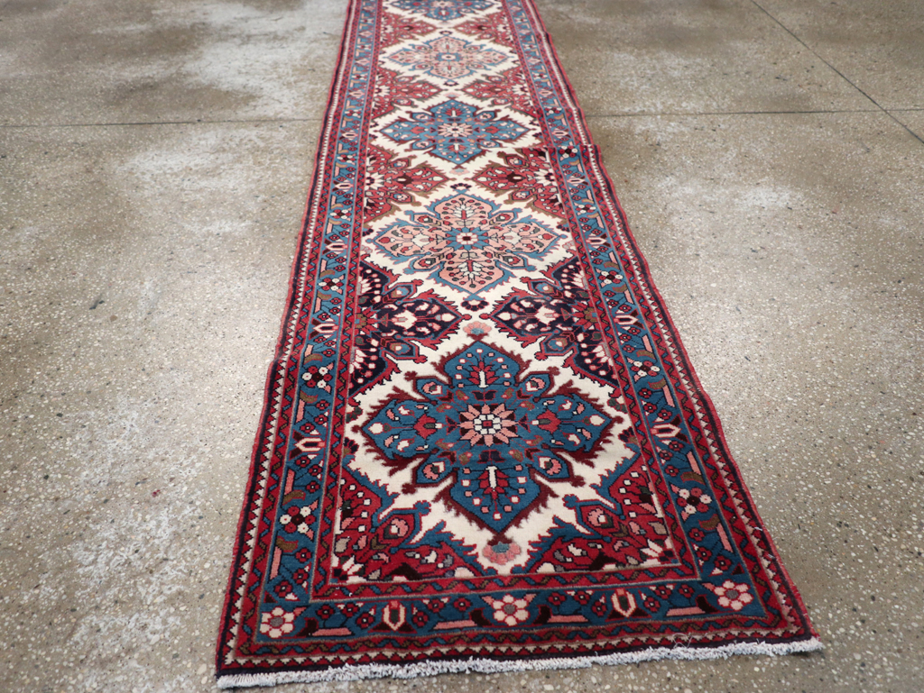 Vintage Persian Hamadan Runner, No.31224 - Staging