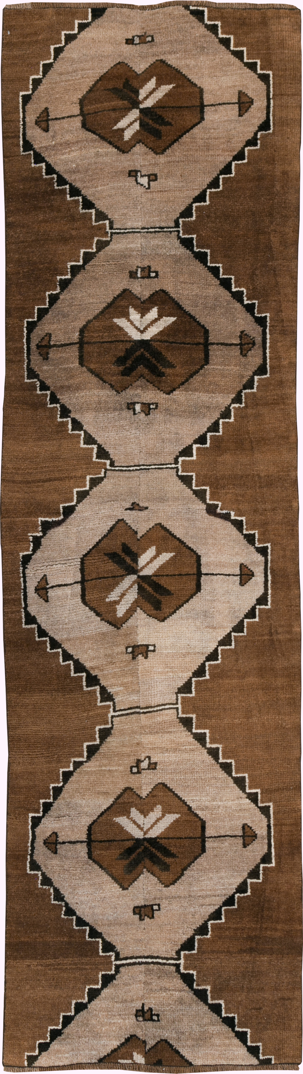 Vintage Turkish Anatolian Tribal Runner, No.31229 - Staging