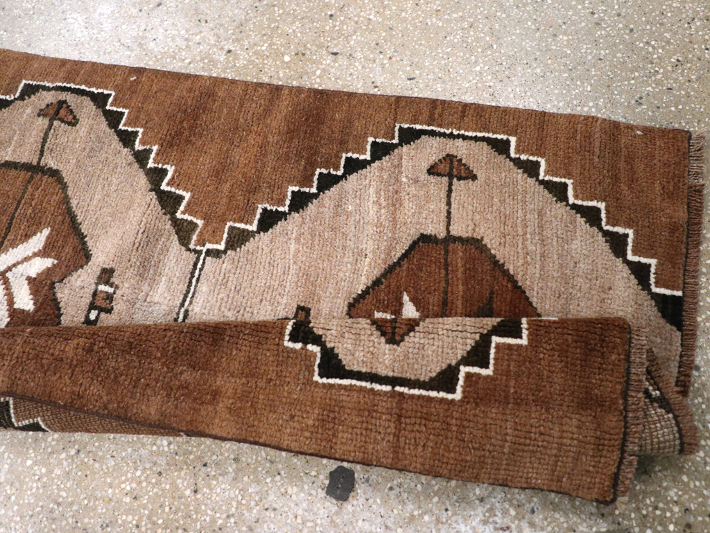 Vintage Turkish Anatolian Tribal Runner, No.31229 - Staging