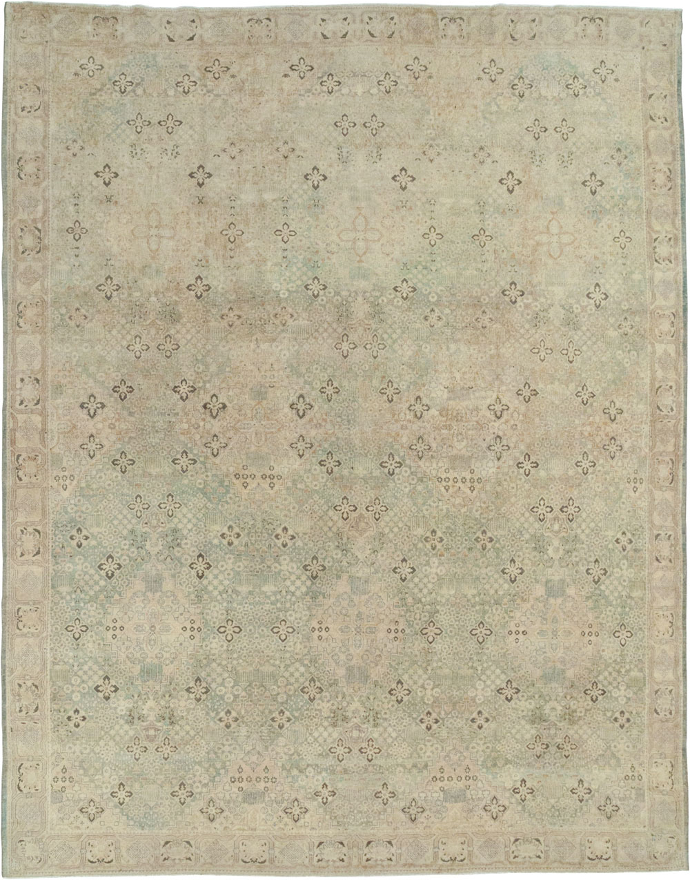 Vintage Persian Joshegan Room Size Carpet, No.31230 - Staging
