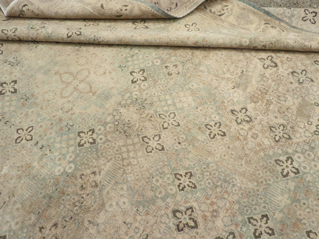 Vintage Persian Joshegan Room Size Carpet, No.31230 - Staging