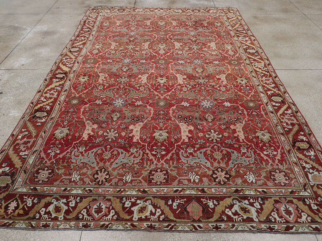 Antique Persian Bidjar Room Size Carpet, No.31234 - Staging