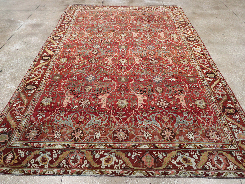 Antique Persian Bidjar Room Size Carpet, No.31234 - Staging