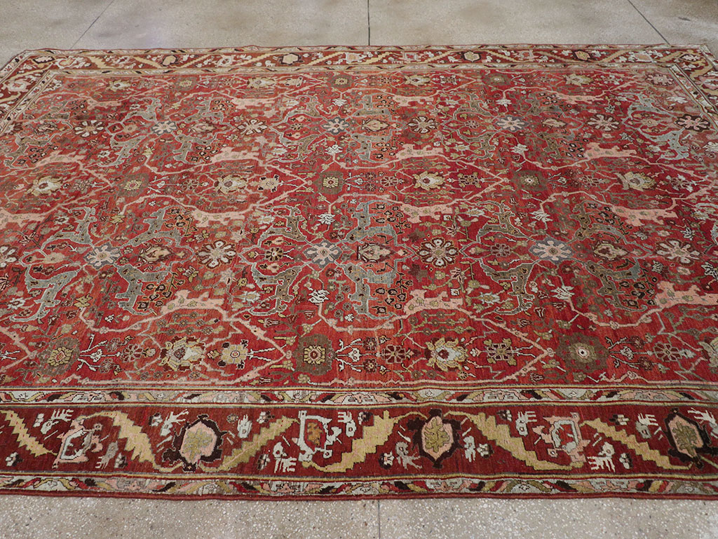 Antique Persian Bidjar Room Size Carpet, No.31234 - Staging