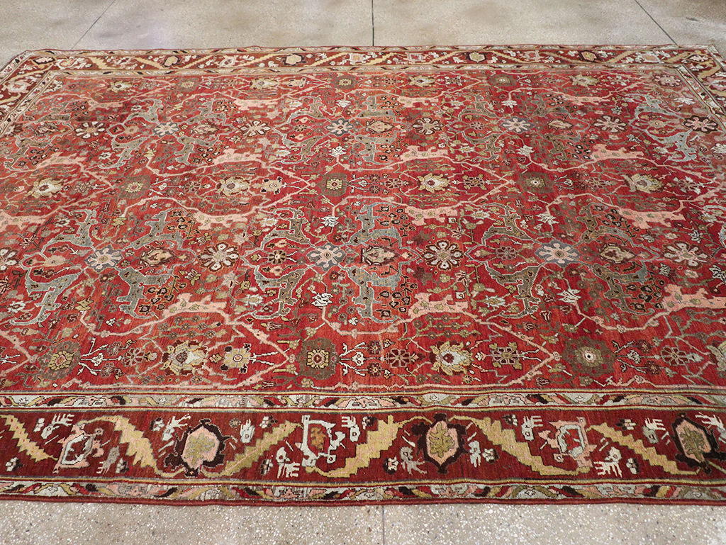 Antique Persian Bidjar Room Size Carpet, No.31234 - Staging