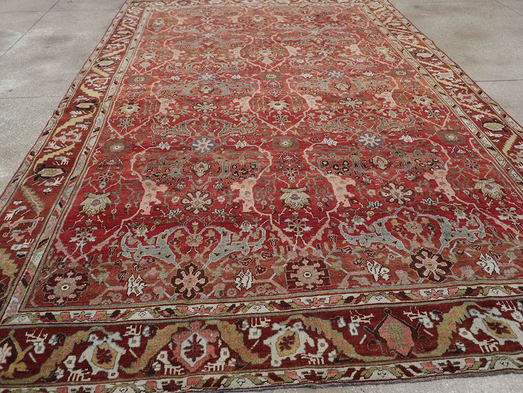 Antique Persian Bidjar Room Size Carpet, No.31234 - Staging