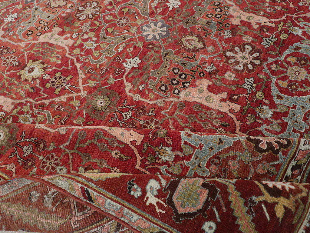 Antique Persian Bidjar Room Size Carpet, No.31234 - Staging