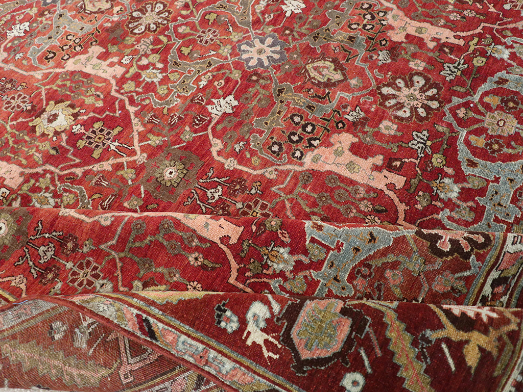 Antique Persian Bidjar Room Size Carpet, No.31234 - Staging